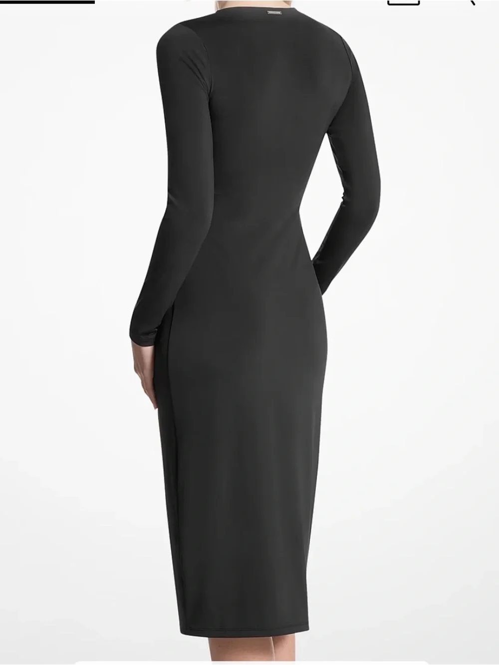 Michael Kors Ruched Stretch Matte Jersey Midi Dress